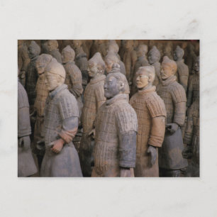 Cartão Postal guerreiros de terracota no túmulo do Imperador Qin