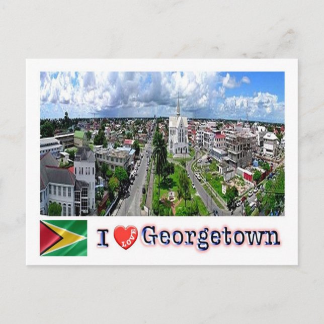 Cartão Postal Guiana - Georgetown - I Love - (Frente)