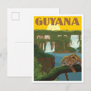 Cartão Postal Guiana Viagens Antigas