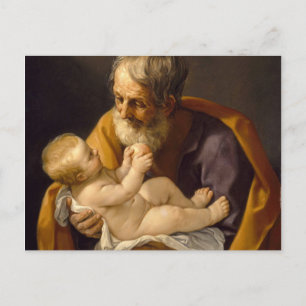Cartão Postal Guido Reni - Santo Joseph E O Filho Cristo