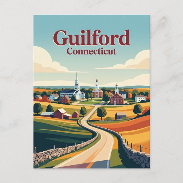 Cartão Postal Guilford Connecticut (Frente)