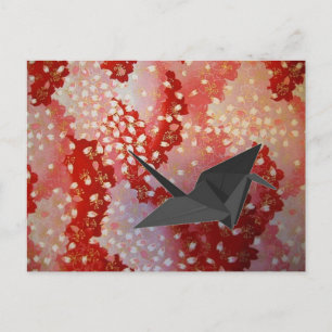 Cartão Postal guincho-rosa-rosa-do-japão-Sakura cereja floresce