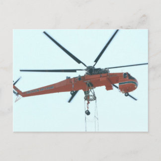 Cartão Postal guindaste do helicóptero