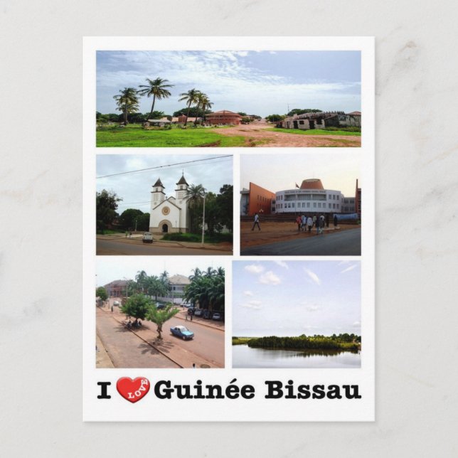 Cartão Postal Guiné-Bissau - Eu Amo Guiné-Bissau - (Frente)