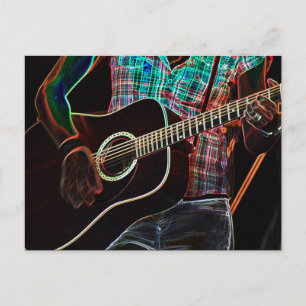 Cartão Postal Guitar 1 pcn