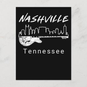 Cartão Postal Guitar Country Music Souvenir Gift Nashville