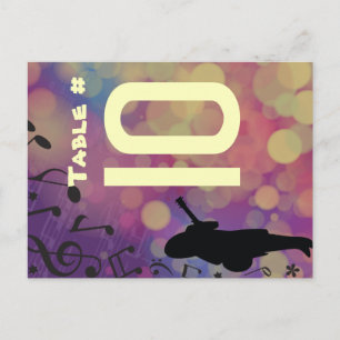 Cartão Postal Guitar Girl Bat Mitzvah Mesa Sating Card