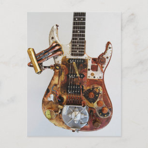 Cartão Postal Guitarra Steampunk