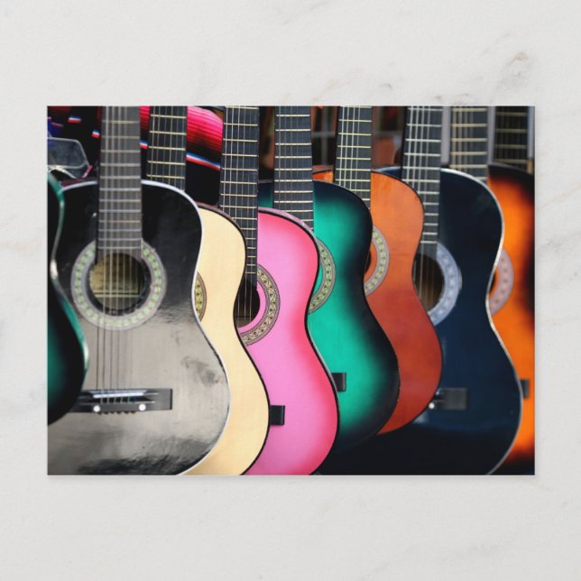 Cartão Postal Guitarras acústicas (Frente)