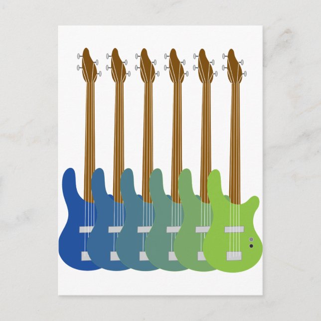 Cartão Postal Guitarras Coloridas (Frente)