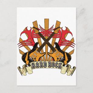 Cartão Postal Guitarras Duro Rock