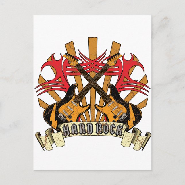 Cartão Postal Guitarras Duro Rock (Frente)