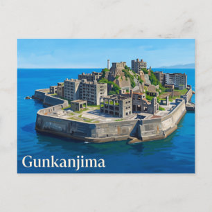 Cartão Postal Gunkanjima (Ilha Hashima) Japão