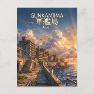 Cartão Postal Gunkanjima Japão