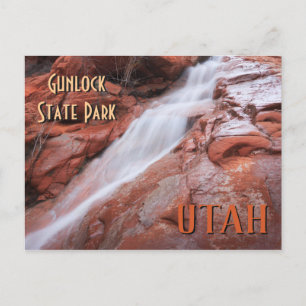 Cartão Postal Gunlock State Park Utah Waterfall