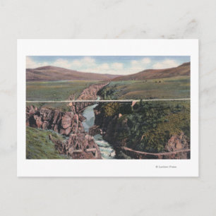 Cartão Postal Gunnison, CO - Ponte Sapinero sobre o Lago