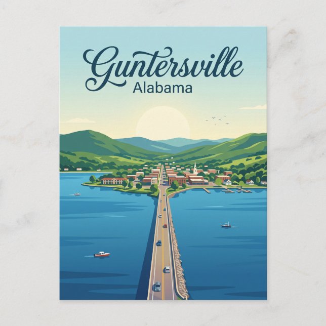 Cartão Postal Guntersville EUA (Frente)