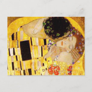 Cartão Postal Gustav Klimt A Pintura Clássica Beija