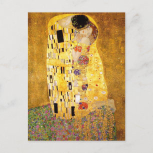 Cartão Postal Gustav Klimt A Pintura Clássica Beija