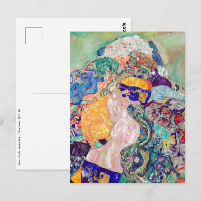 Cartão Postal Gustav Klimt - Bebê / Berço (Frente/Verso)