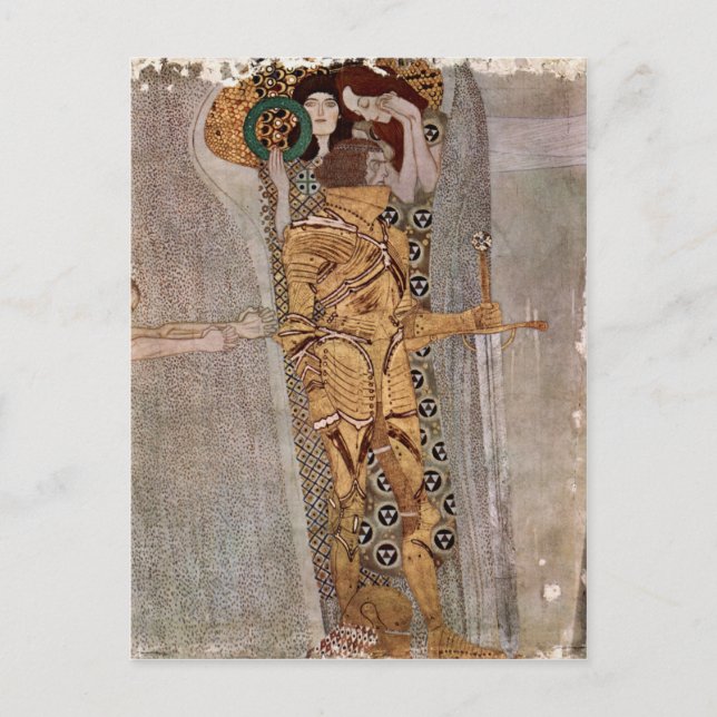Cartão Postal Gustav Klimt ~ Beethovenfries (Frente)