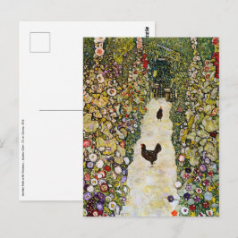 Cartão Postal Gustav Klimt - Caminho do Jardim com Galinhas