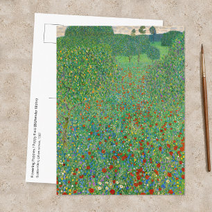 Cartão Postal Gustav Klimt - Campo de Papoulas