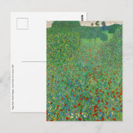 Cartão Postal Gustav Klimt - Campo Poppy