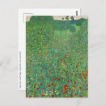 Cartão Postal Gustav Klimt - Campo Poppy<br><div class="desc">Poppy Field / Field of Poppies - Gustav Klimt,  Oil on Canvas,  1907</div>