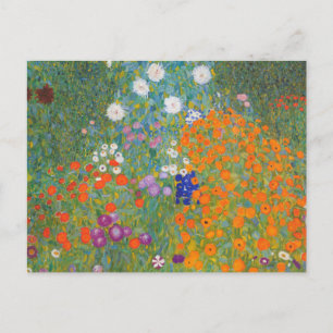 Cartão Postal Gustav Klimt Cottage Garden Fllower Bauergarten