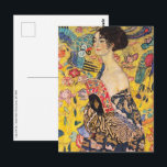 Cartão Postal Gustav Klimt - Dama com Leque<br><div class="desc">Dama com Leque - Gustav Klimt,  Óleo sobre Tela,  1917-1918</div>