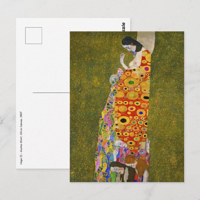 Cartão Postal Gustav Klimt - Esperança II (Frente/Verso)