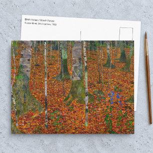 Cartão Postal Gustav Klimt - Floresta de Bétulas