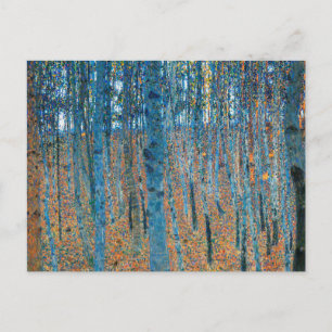 Cartão Postal Gustav Klimt Floresta de Faia Arte Fino Vintage