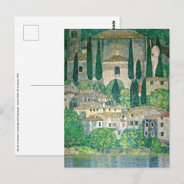 Cartão Postal Gustav Klimt - Igreja em Cassone (Frente/Verso)