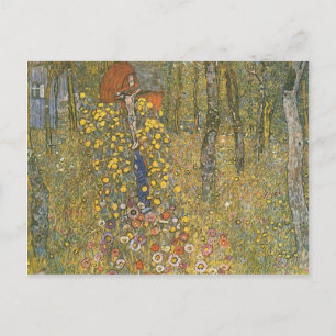 Cartão Postal Gustav Klimt - Jardim de Fazenda com Crucifix