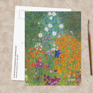 Cartão Postal Gustav Klimt - Jardim de Flores
