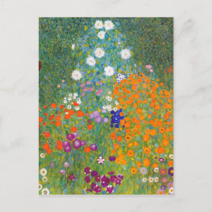 Cartão Postal Gustav Klimt: Jardim Flor