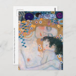 Cartão Postal Gustav Klimt - Mãe e Filho<br><div class="desc">Mãe e Criança (detalhe da Mulher de Três Idades) - Gustav Klimt,  Oil on Canvas,  1905</div>