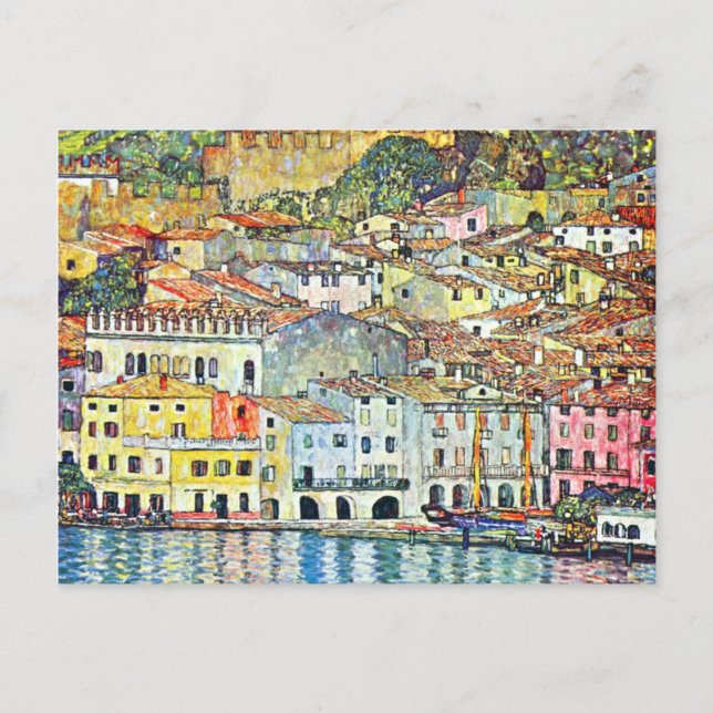 Cartão Postal Gustav Klimt Malcena No Gardasee (Frente)