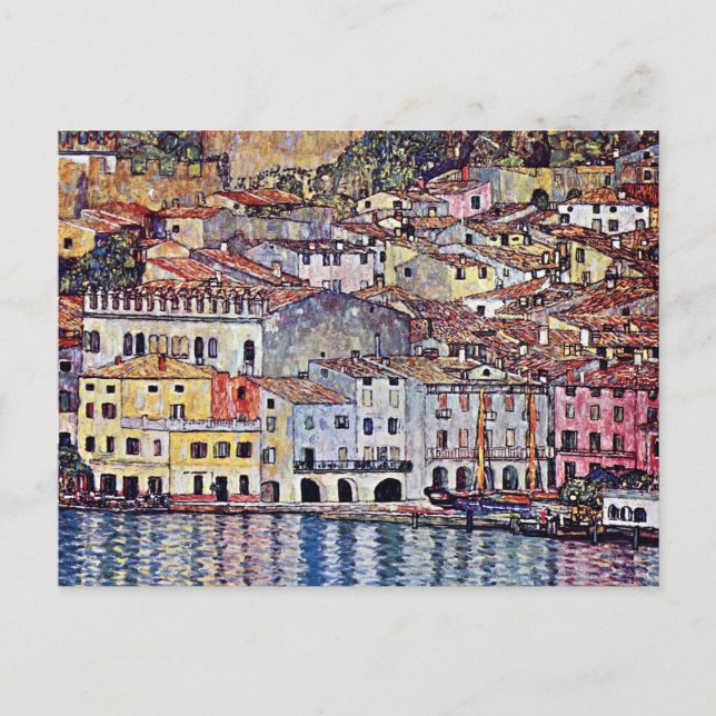 Cartão Postal Gustav Klimt - Malcesina no lago Garda Itália (Frente)