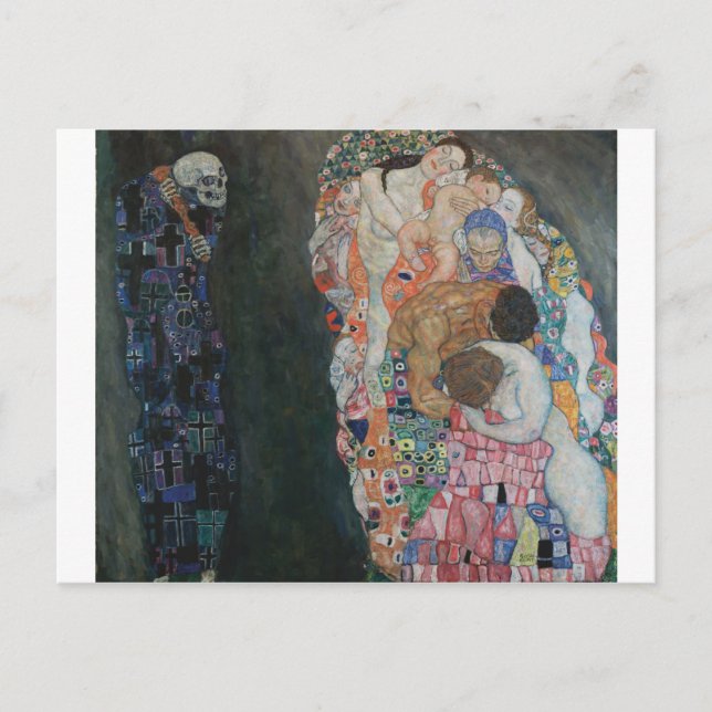 Cartão Postal Gustav Klimt - Morte e Vida, 1910 (Frente)