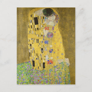 Cartão Postal Gustav Klimt O Beijo