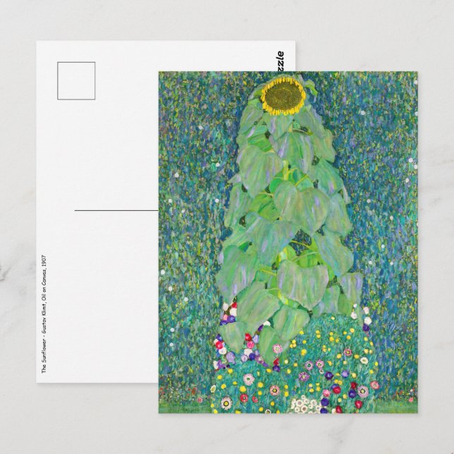 Cartão Postal Gustav Klimt - O Girassol (Frente/Verso)