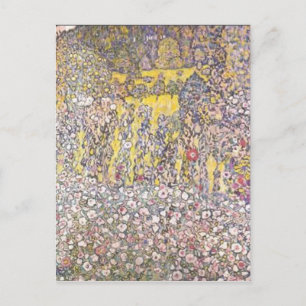 Cartão Postal Gustav Klimt -Paisagem Hortícola com Topo de Colin