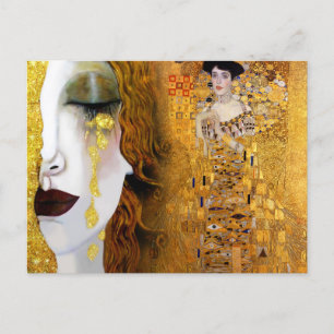 Cartão Postal Gustav Klimt, pinturas Collage, Arte Combinada