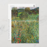 Cartão Postal Gustav Klimt - Pomar<br><div class="desc">Pomar / Campo de floração / Campo de flores - Gustav Klimt,  Óleo na Canvas,  1907</div>