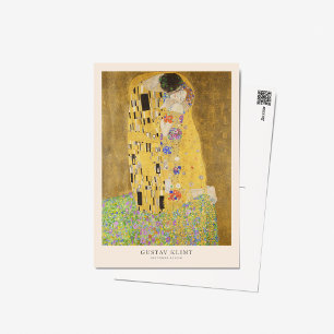 Cartão Postal Gustav Klimt, Poster da exposição de arte de Beijo
