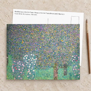 Cartão Postal Gustav Klimt - Roseiras sob as Árvores