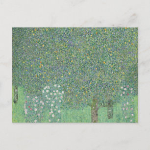 Cartão Postal Gustav Klimt - Roseiras sob as Árvores